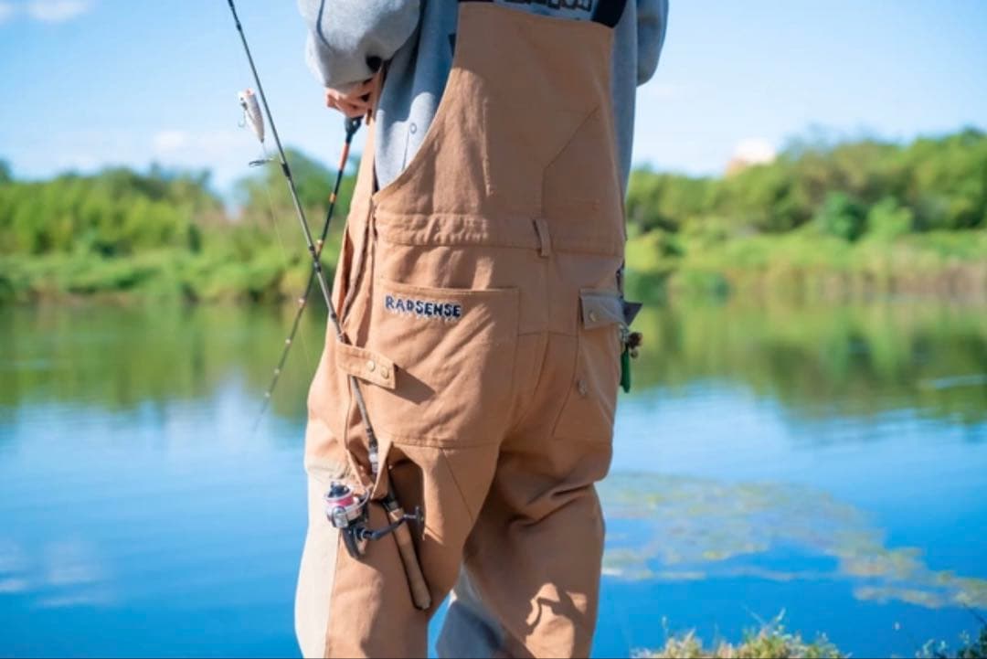 ラッドセンス　撥水オーバーオール　カーキ