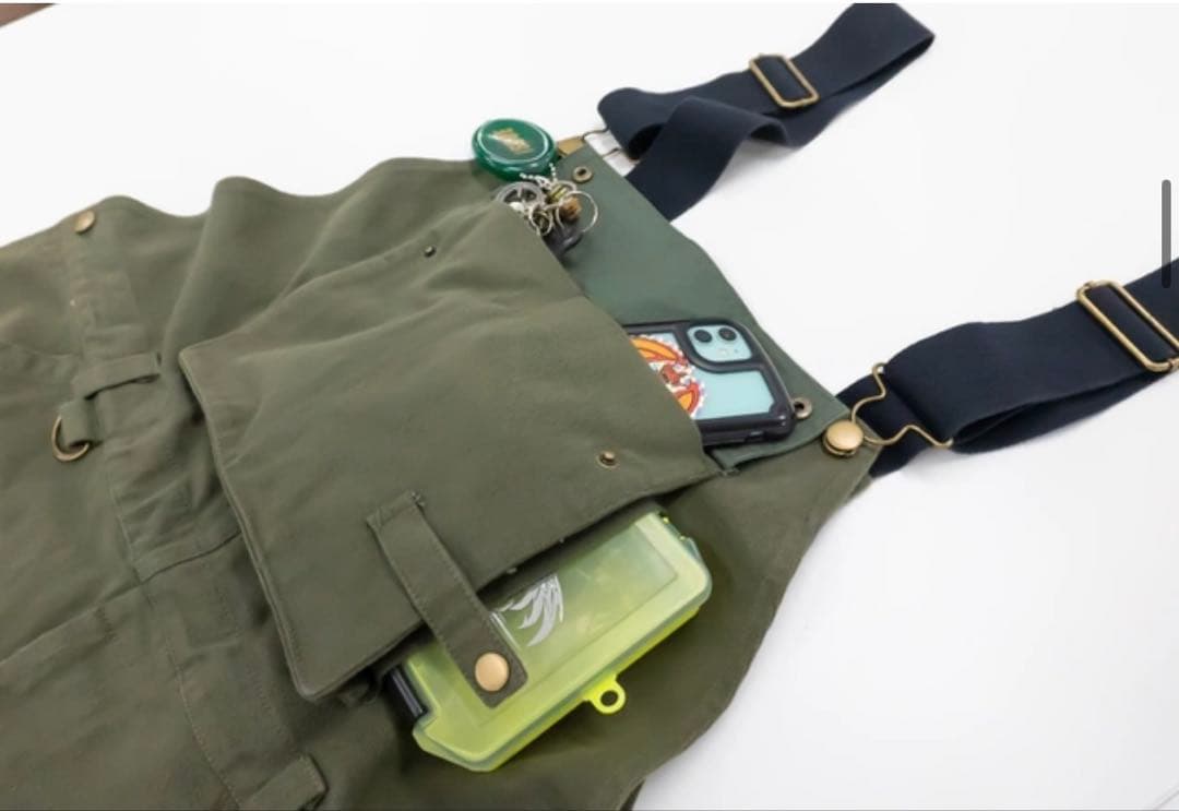 ラッドセンス　撥水オーバーオール　カーキ