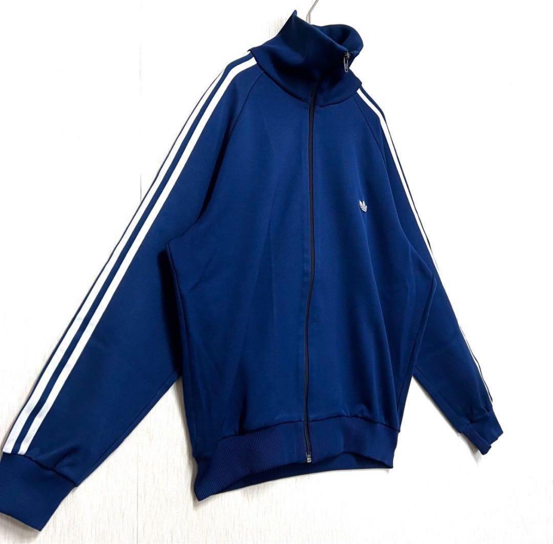 【超美品‼️】 adidasトラックジャケット ジャージ デサント 5号 紺 古着