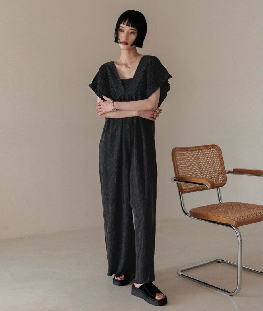 LOWRYS FARM ヨウリュウシャーリングサロペット M オールインワン