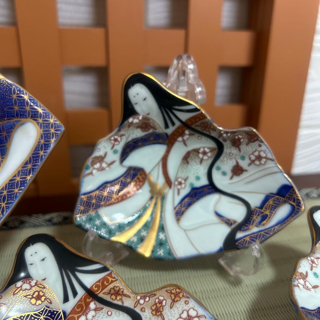 賞美堂　其泉　有田焼　姫型　銘々皿　6枚　まとめ売り　希少