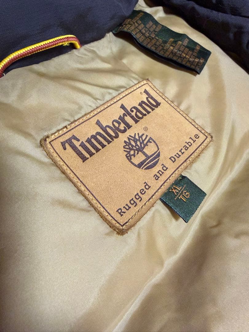 90s timberland ダウンベスト　刺繍