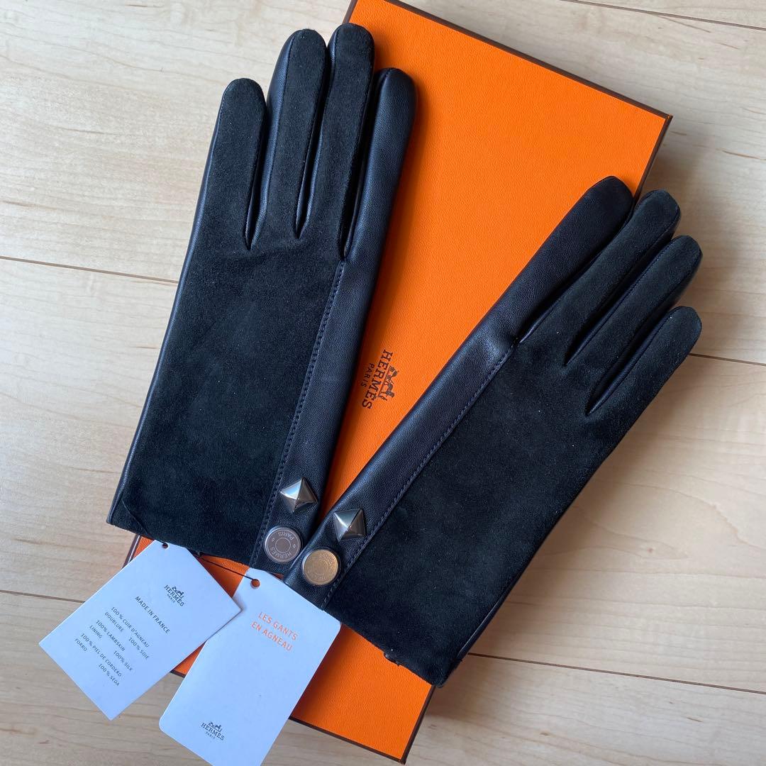 HERMES 新品未使用 ハーモニー レザーグローブ