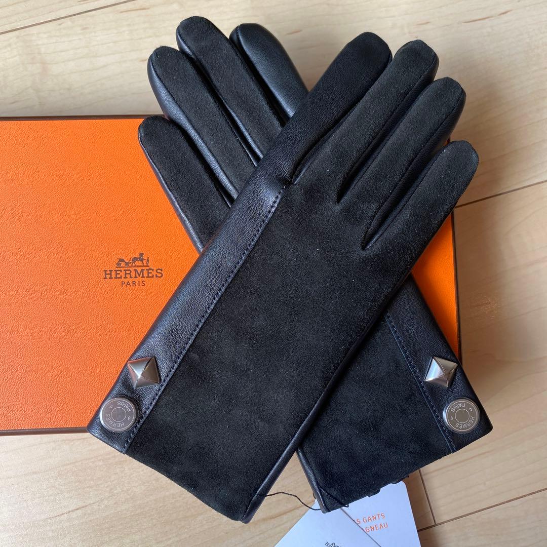 HERMES 新品未使用 ハーモニー レザーグローブ