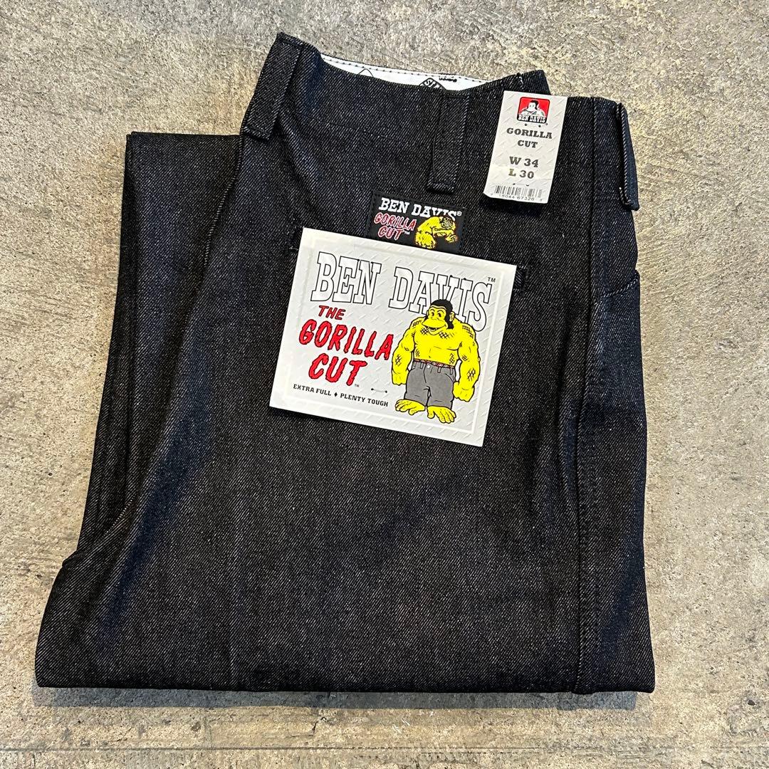 新品 BENDAVIS GORILLA CUT ゴリラカットパンツ 黒 W34