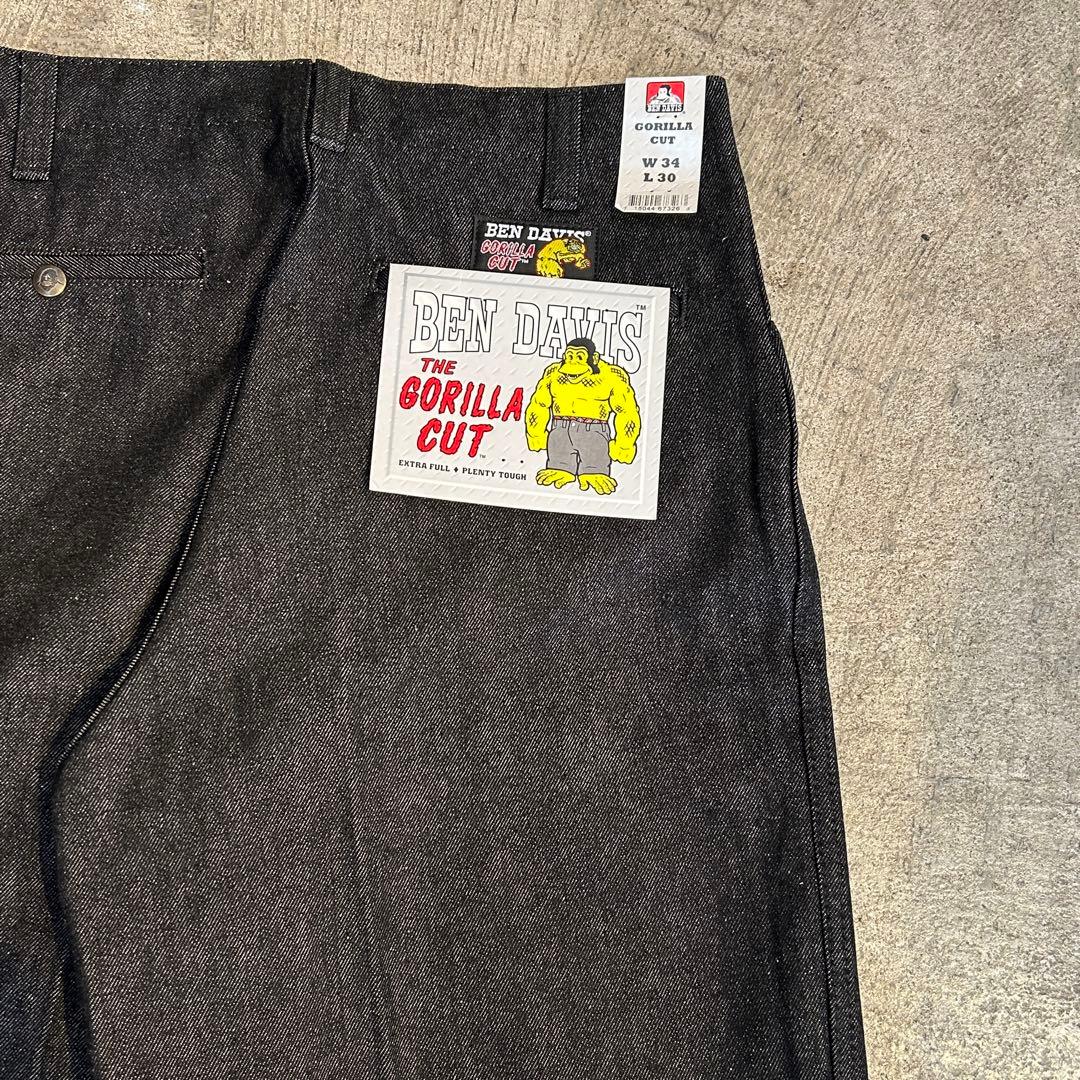 新品 BENDAVIS GORILLA CUT ゴリラカットパンツ 黒 W34