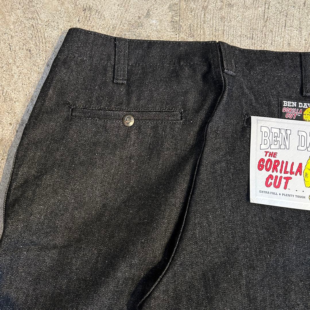 新品 BENDAVIS GORILLA CUT ゴリラカットパンツ 黒 W34