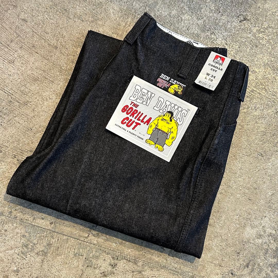 新品 BENDAVIS GORILLA CUT ゴリラカットパンツ 黒 W34
