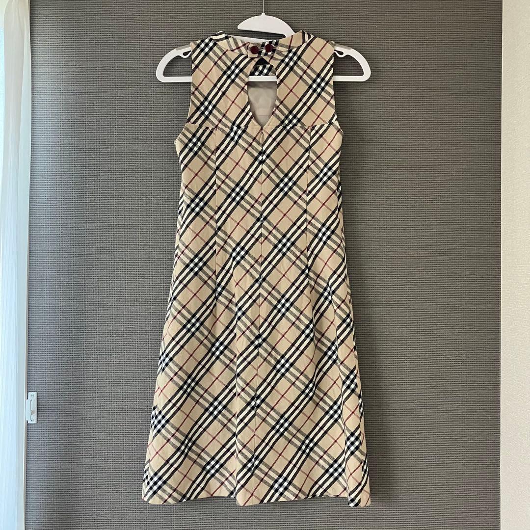 美品 バーバリーブルーレーベル ワンピース ノバチェック 36