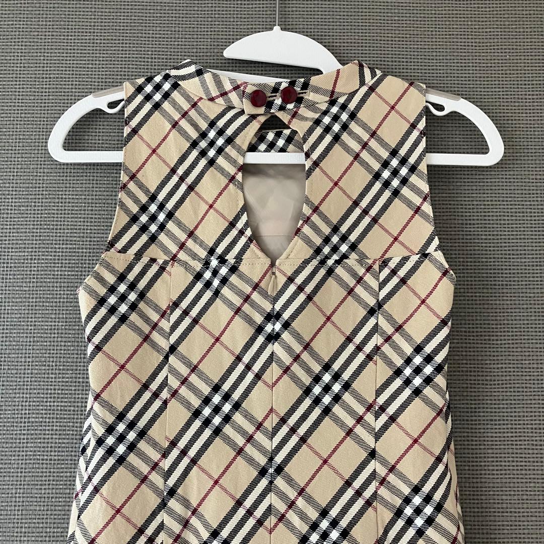 美品 バーバリーブルーレーベル ワンピース ノバチェック 36