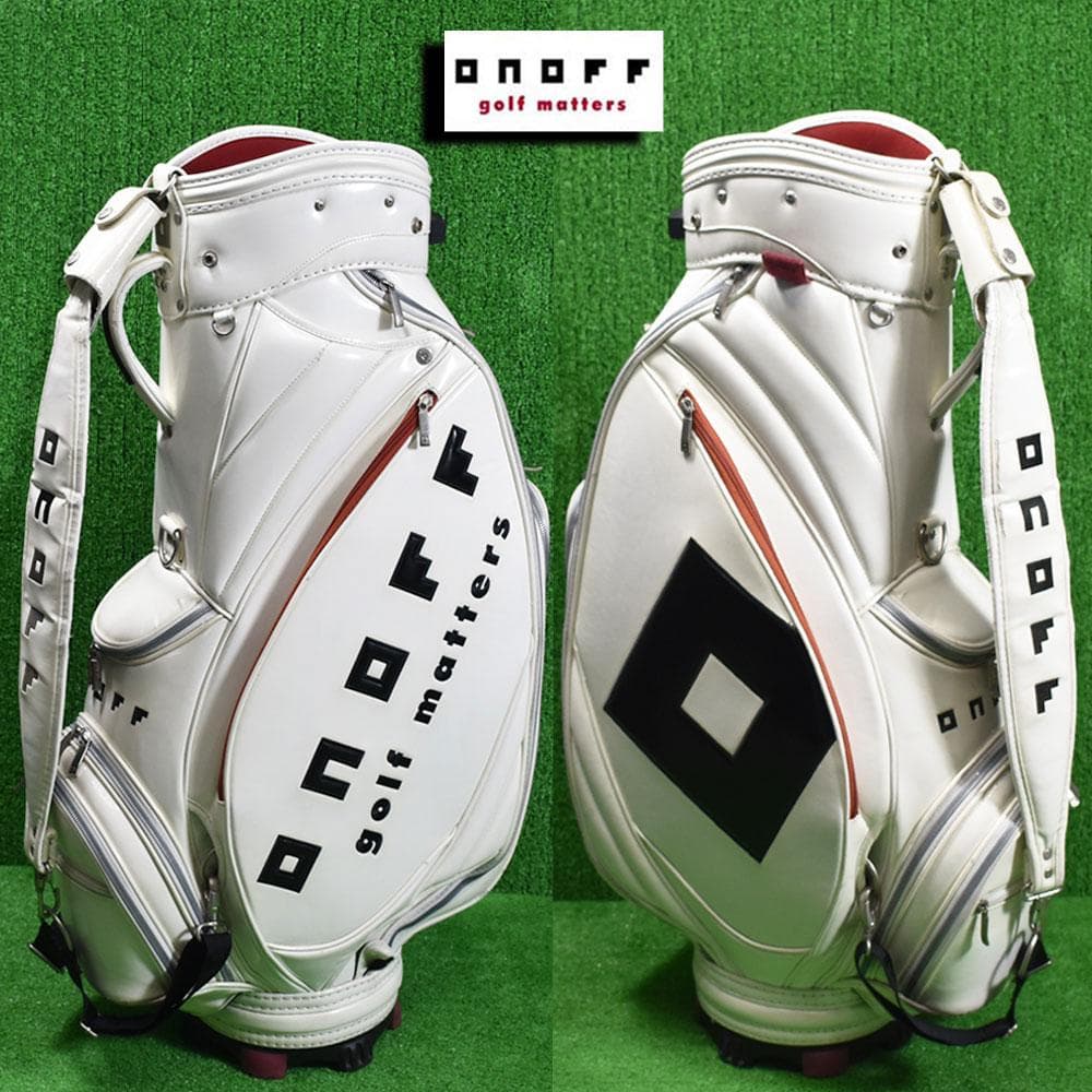ONOFF/オノフ ゴルフ キャディバッグ９型【ホワイト】中古！
