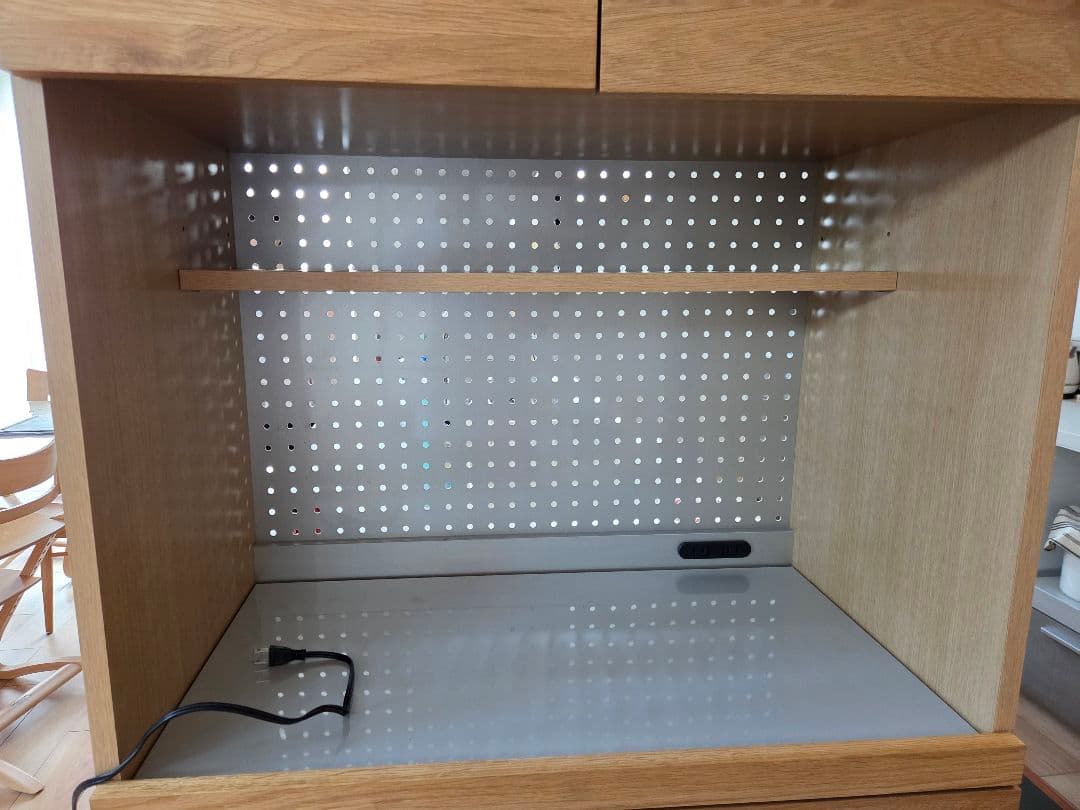 【送料込】unico ヒュッテ　オーク　レンジボード　キッチンボード