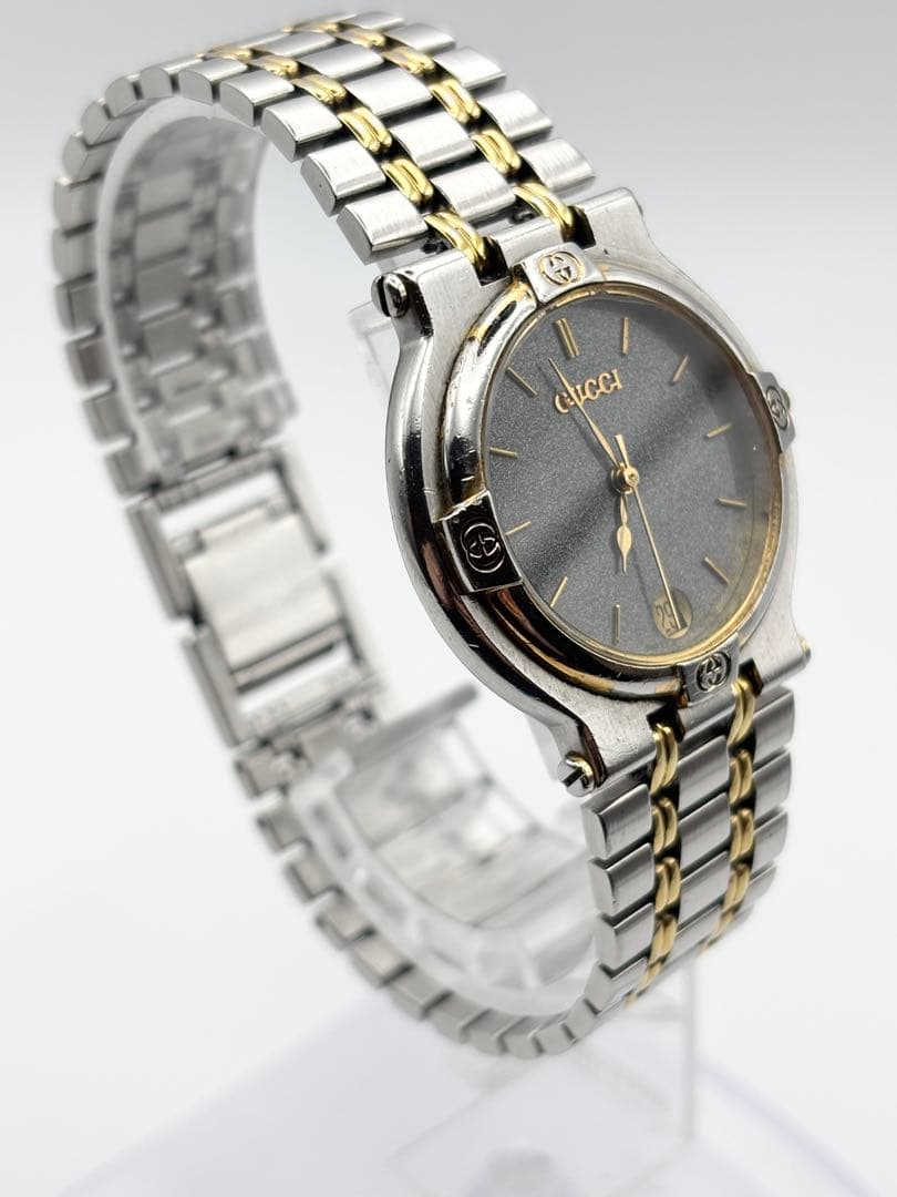 GUCCI グッチ 9000M 腕時計 クォーツ メンズ 2トーン デイト