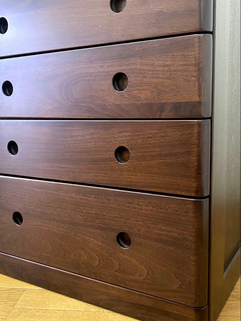 橋詰家具 民芸 木製 チェスト 箪笥 リビング 収納 整理 引出し6杯 シンプル