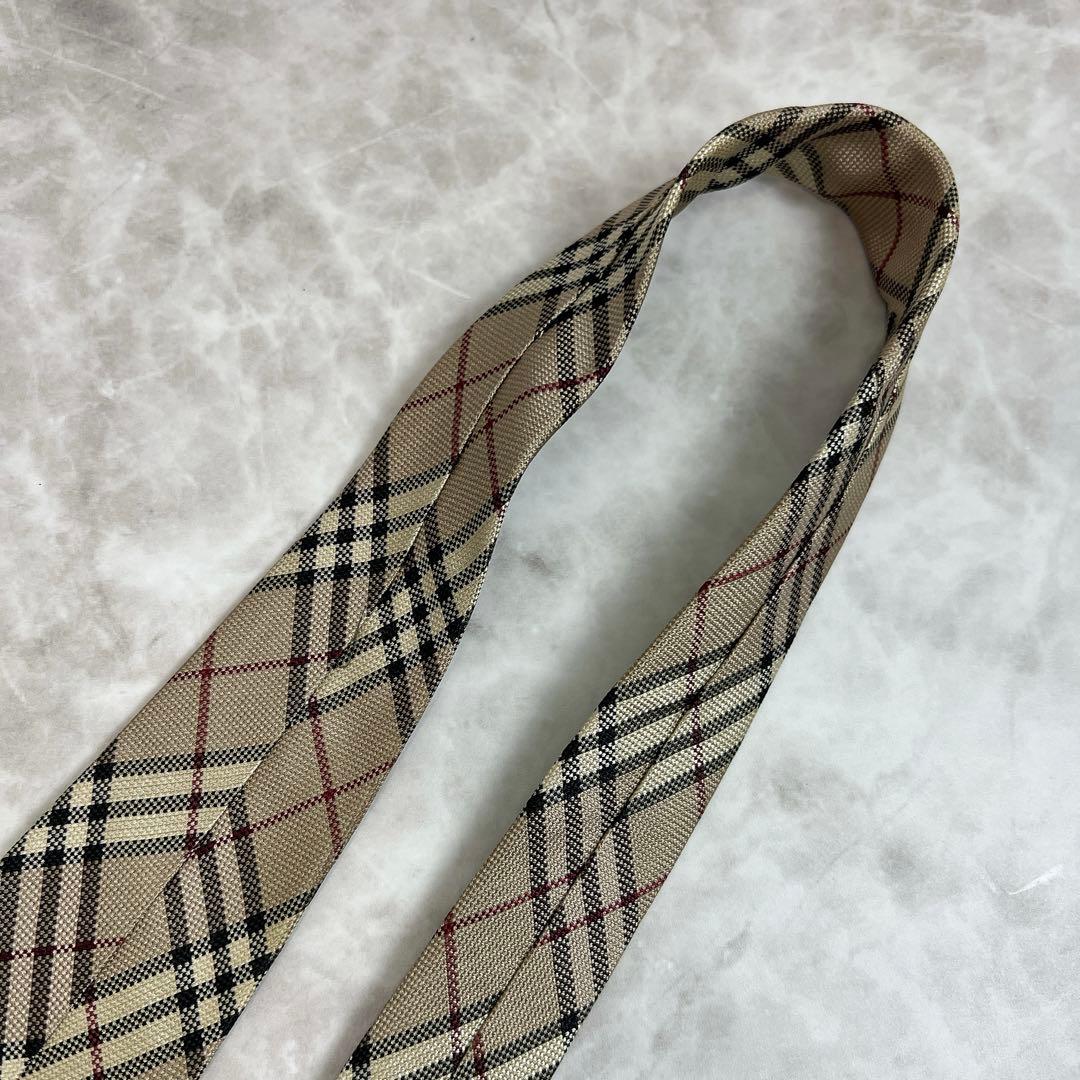 美品✨超人気デザイン✨️バーバリーロンドン ネクタイ ノバチェック ベージュ