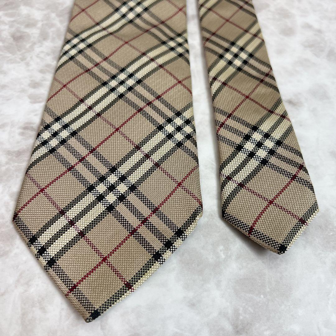美品✨超人気デザイン✨️バーバリーロンドン ネクタイ ノバチェック ベージュ