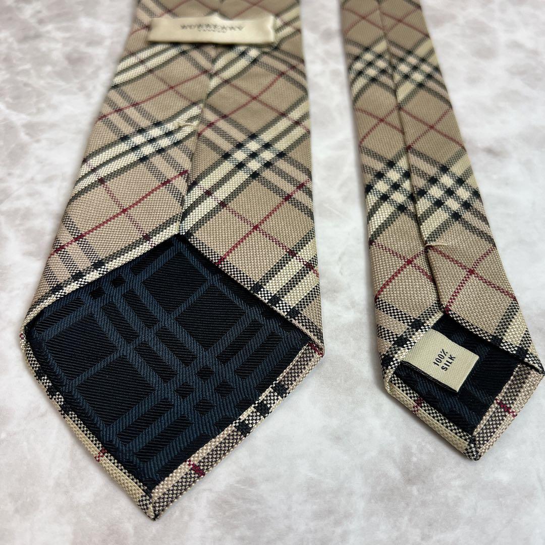美品✨超人気デザイン✨️バーバリーロンドン ネクタイ ノバチェック ベージュ