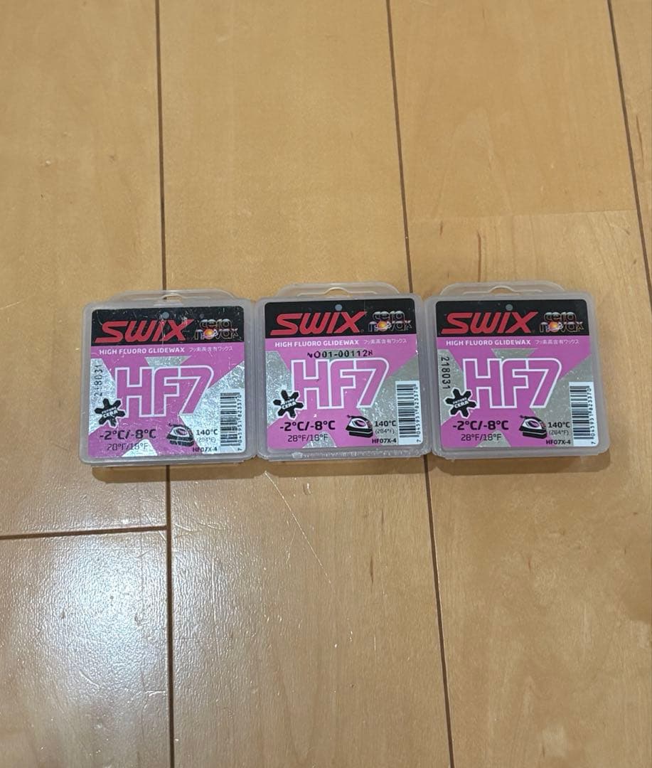 SWIX HF7 スキー、スノーボードワックス 3個セット