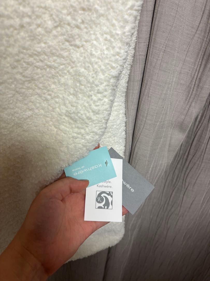 kashwere テディマフラー creme