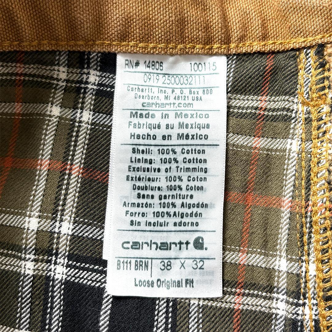 カーハート ペインターパンツ ブラウン W38 L32 ネルライナー