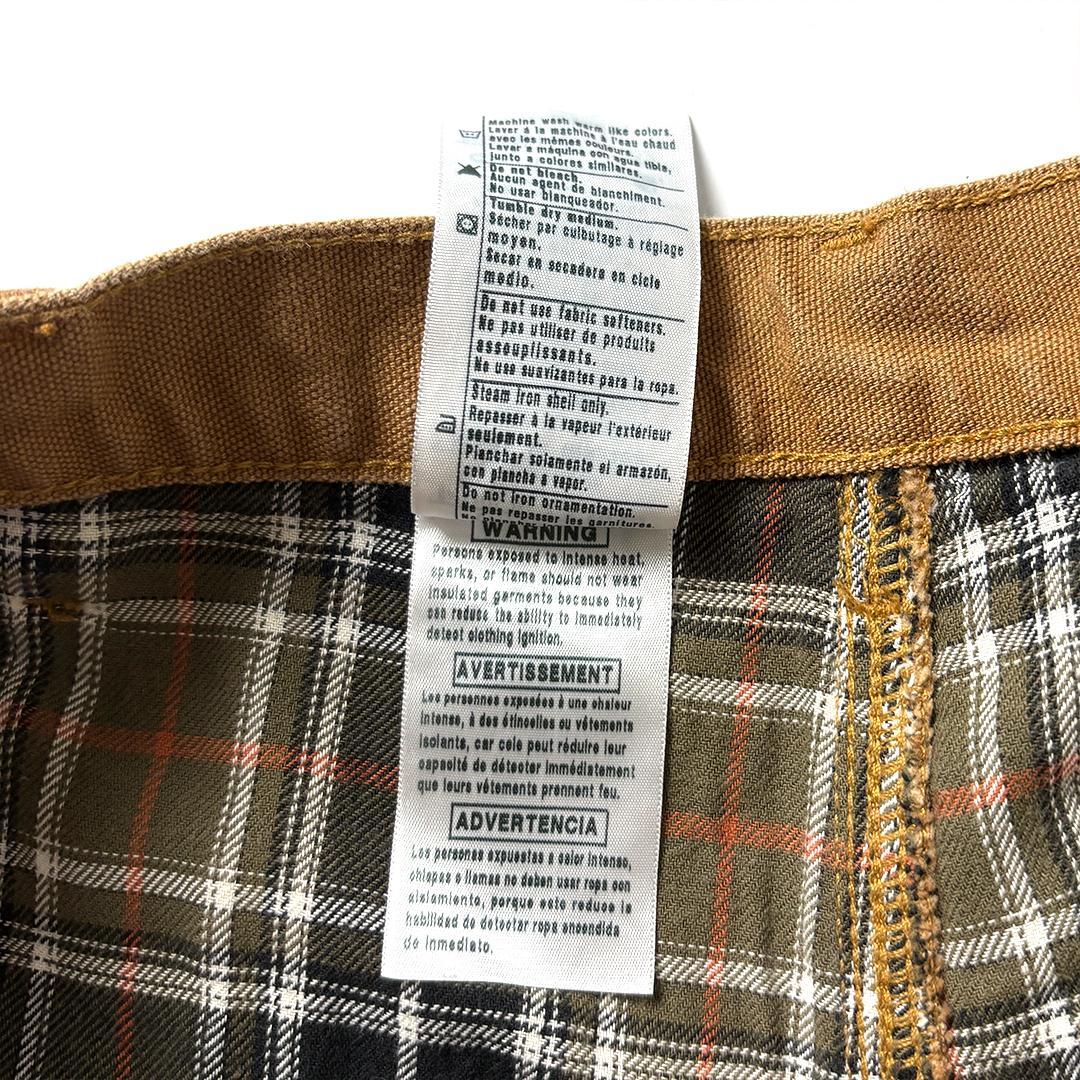 カーハート ペインターパンツ ブラウン W38 L32 ネルライナー