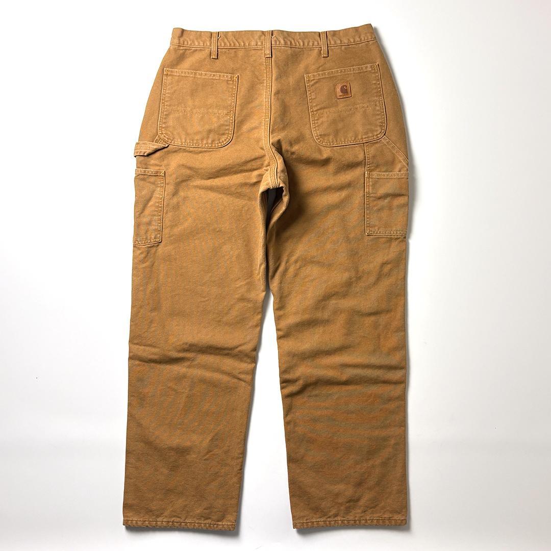 カーハート ペインターパンツ ブラウン W38 L32 ネルライナー
