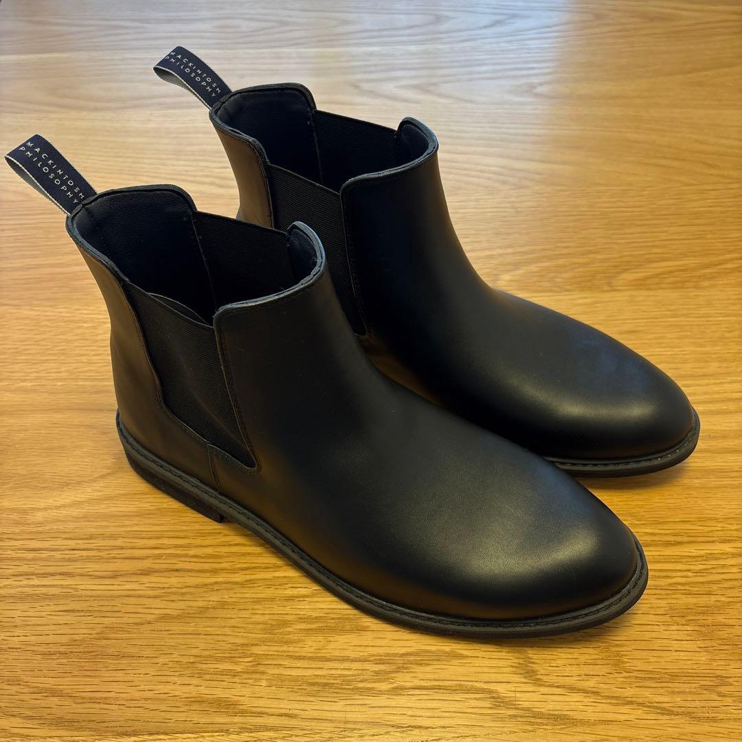 【美品】MACKINTOSH PHILOSOPHYメンズサイドゴアレインブーツ