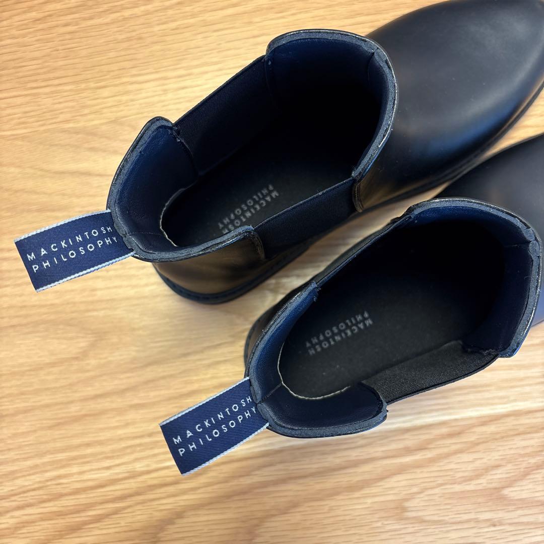 【美品】MACKINTOSH PHILOSOPHYメンズサイドゴアレインブーツ