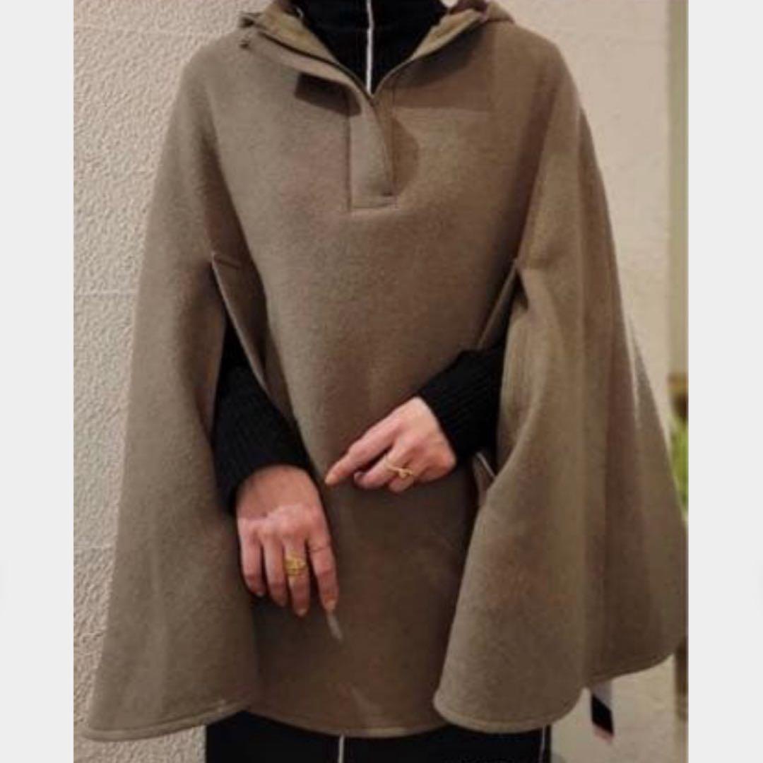 新品★ドリーシーン ポンチョフードコート ケープコート