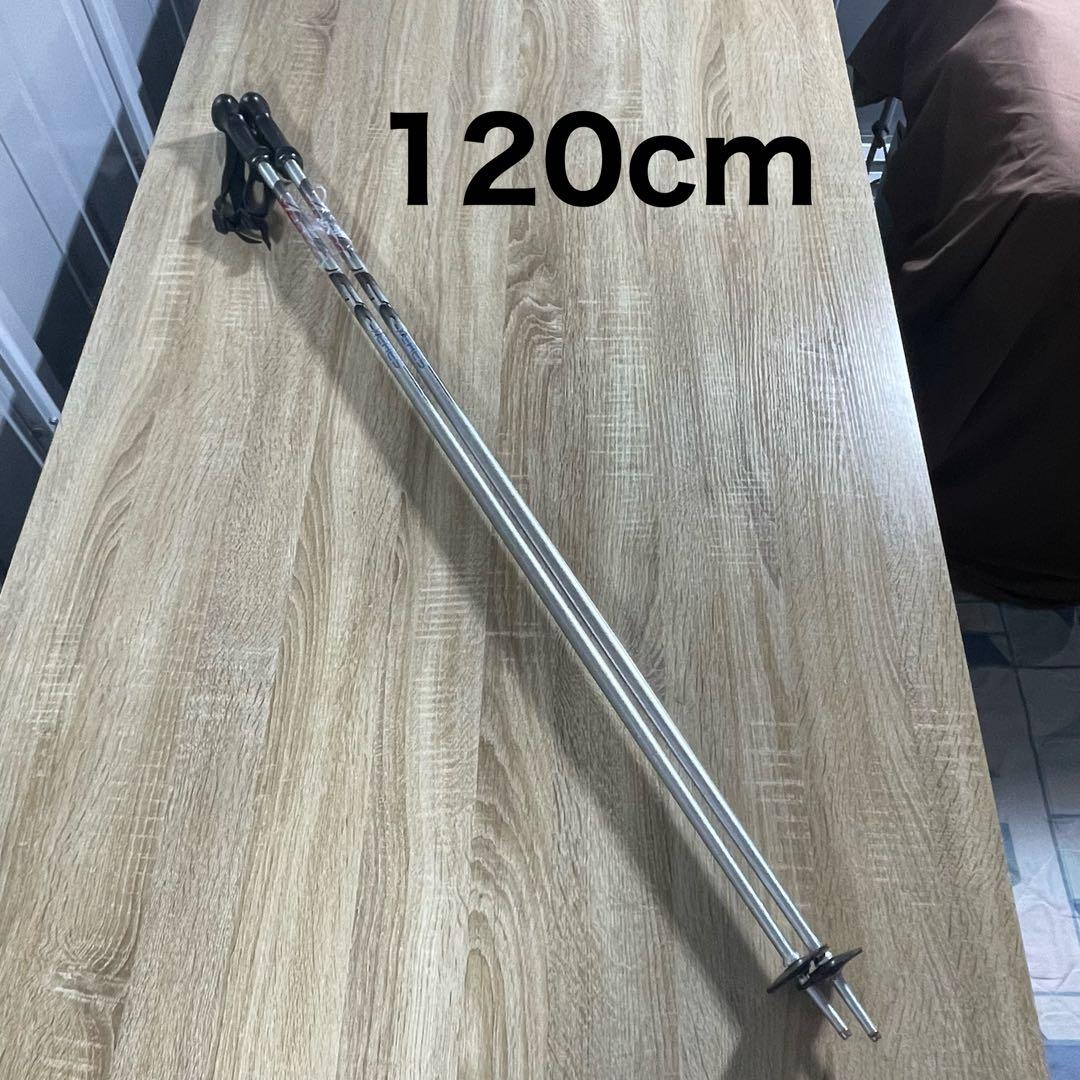 ⑧SALOMON 120cm ROSSIGNOL26.5cm ストックセット