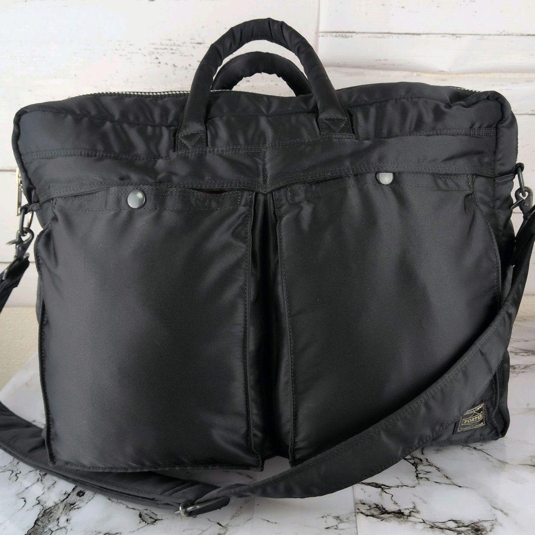 【美品】ポーター☆タンカー　2WAY　大容量　ボストンバッグ　2室　メンズ　黒