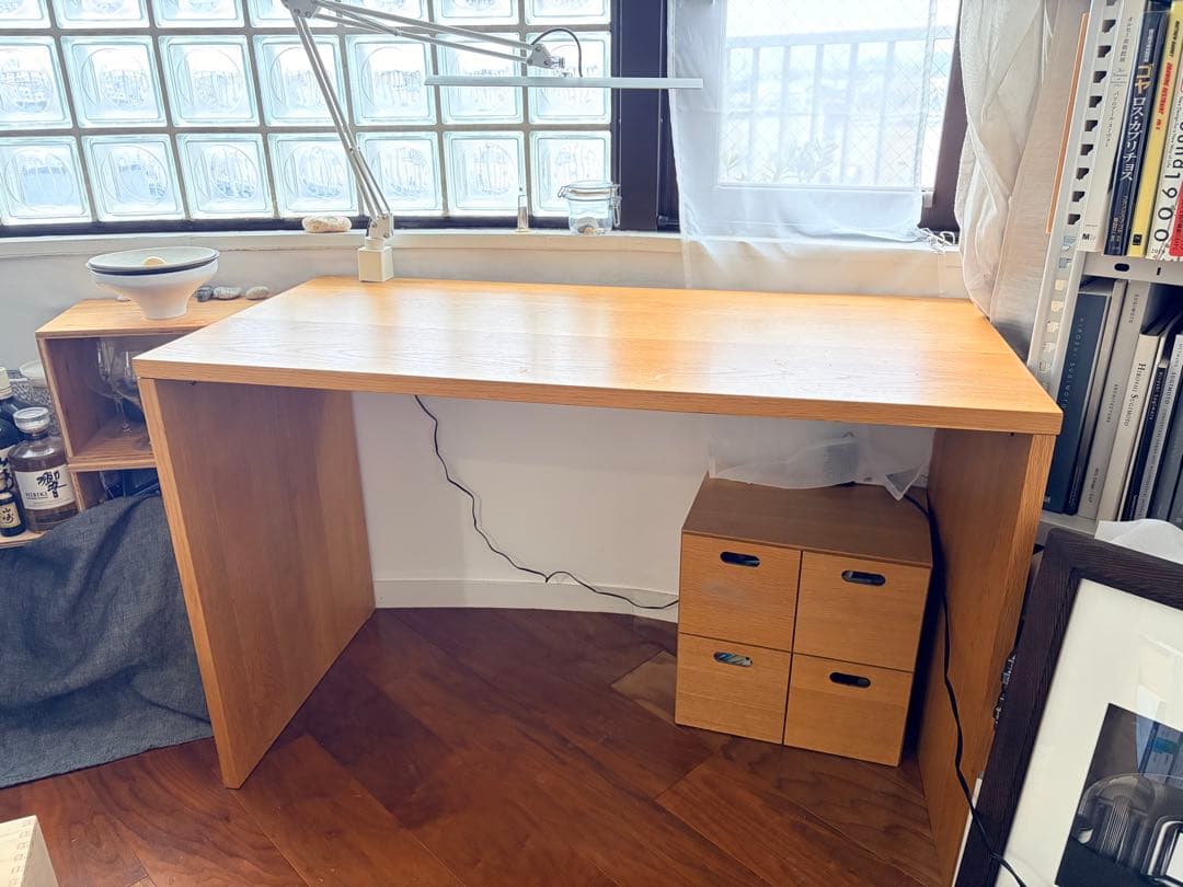 無印良品 デスク 無垢材 オーク