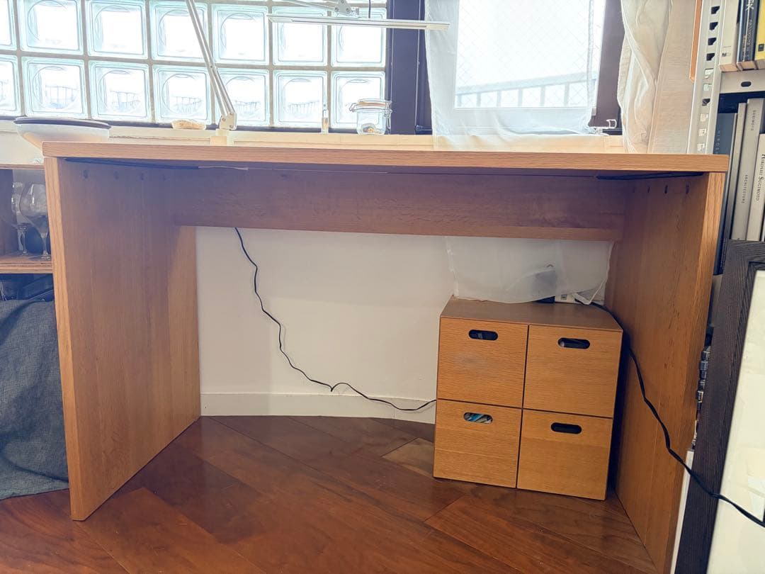 無印良品 デスク 無垢材 オーク