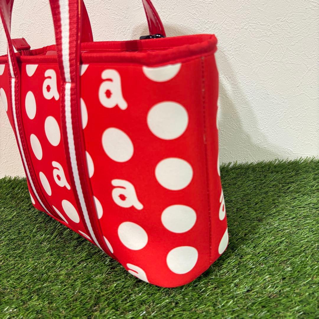 【archivio】チャーム付きミニトートバッグ　ゴルフ　アルチビオ　レッド