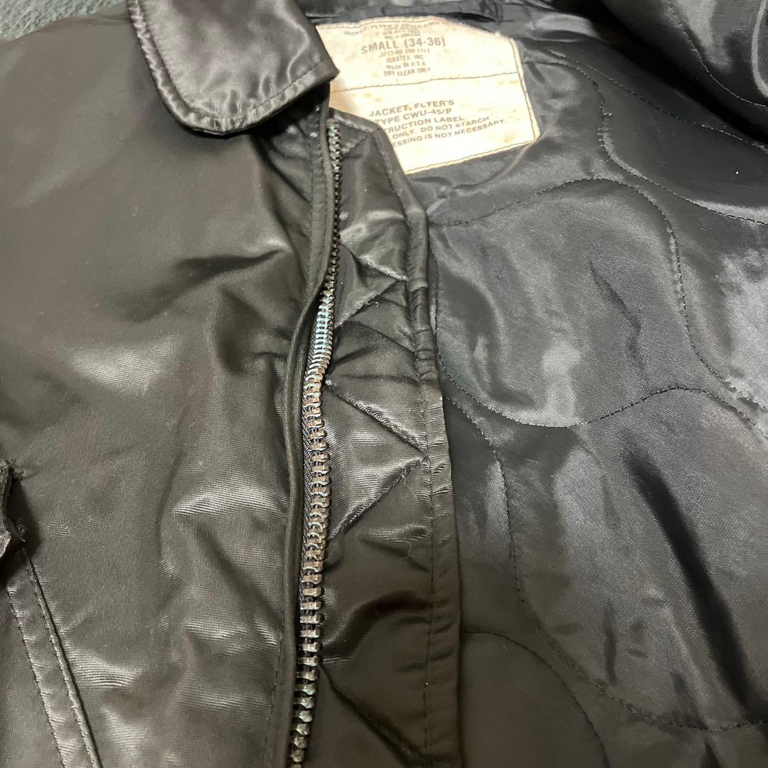 米軍　実物　cwu-45p 80s ブラック　フライトジャケット