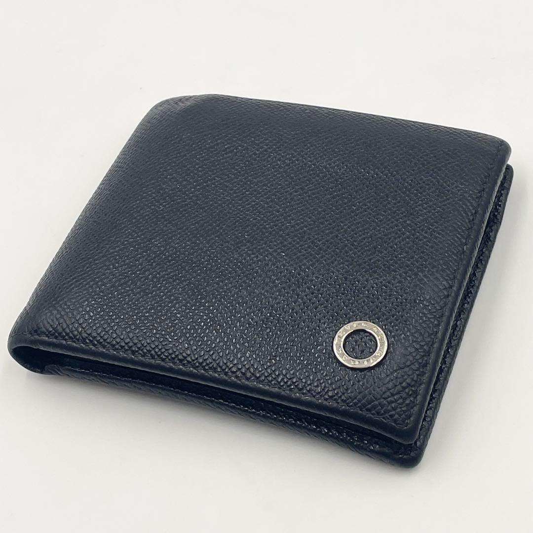 BVLGARI ブルガリ コンパクトウォレット折り財布　　ビーゼロワン ブラック