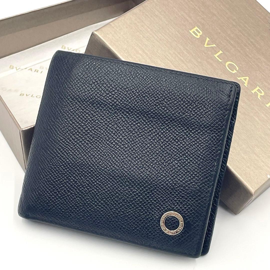 BVLGARI ブルガリ コンパクトウォレット折り財布　　ビーゼロワン ブラック
