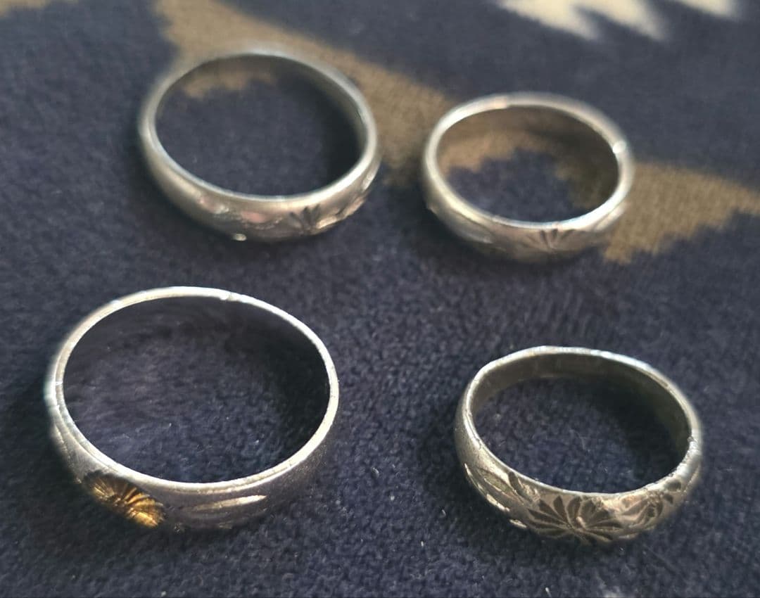 純銀指輪　4点