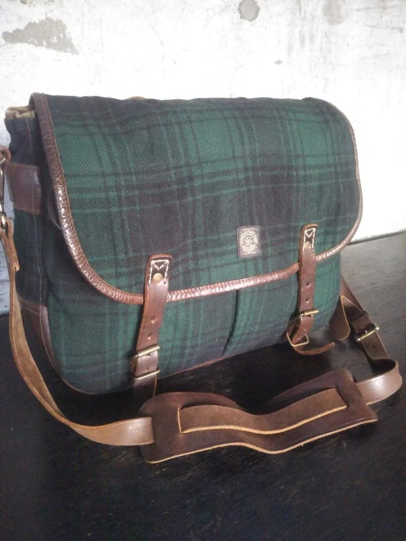 最高級!RRLダブルアールエル 底面オールレザー大型ショルダーバッグ