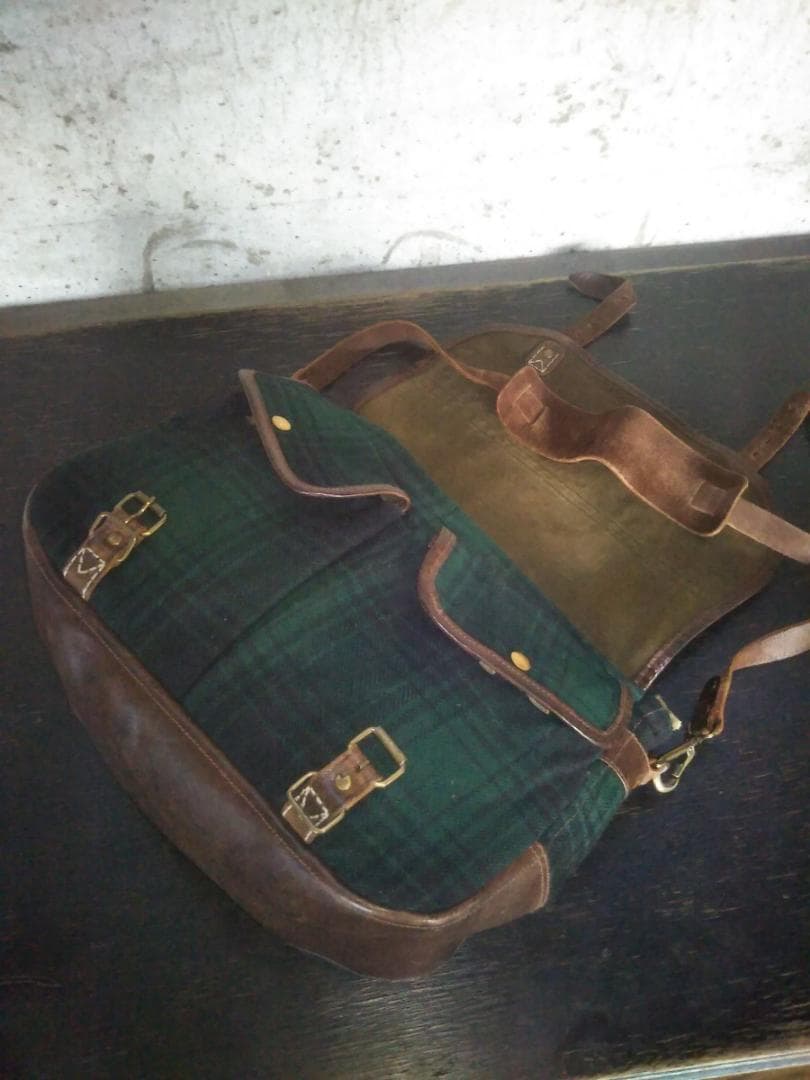 最高級!RRLダブルアールエル 底面オールレザー大型ショルダーバッグ