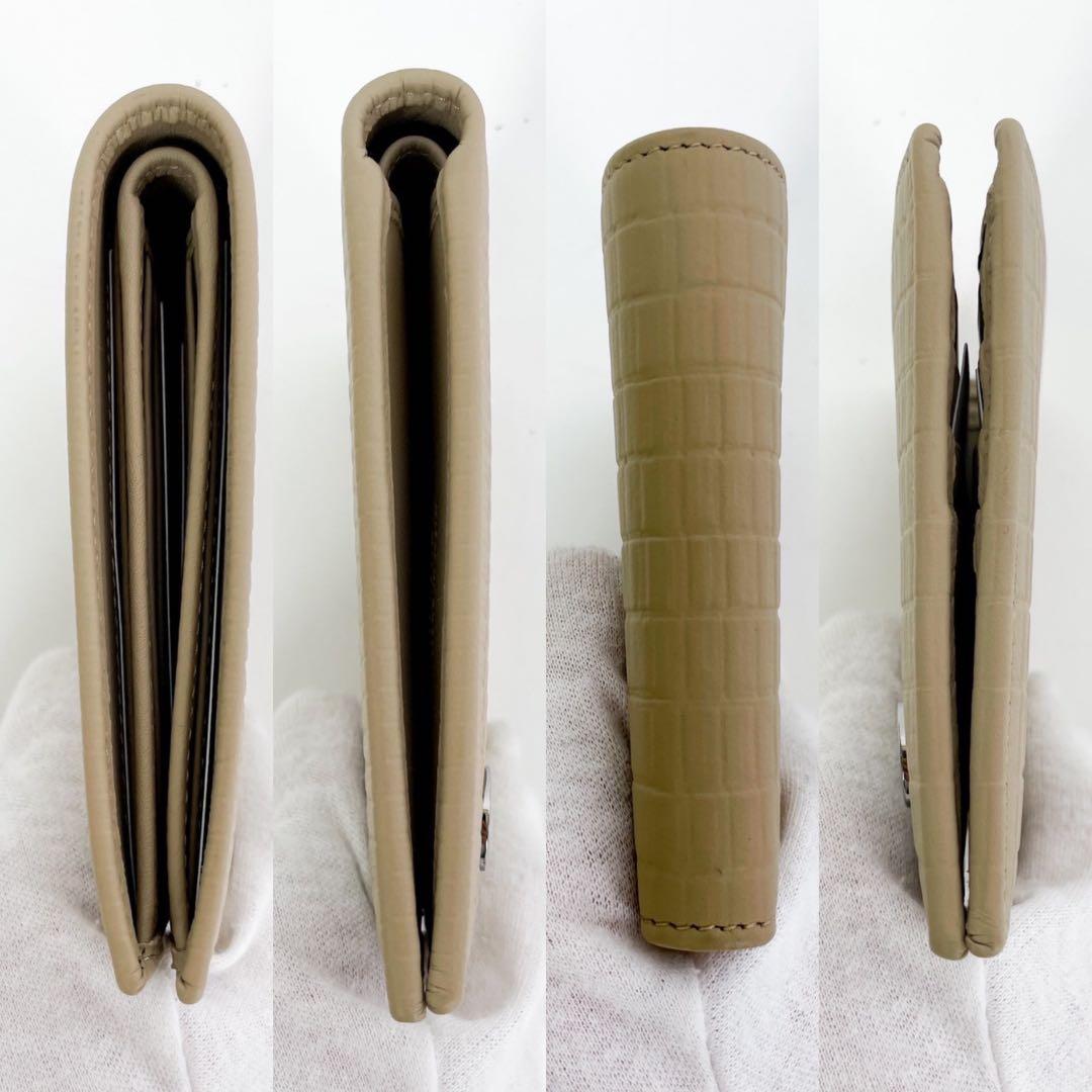 未使用品 現行 GIORGIO ARMANI アルマーニ 財布 クロコ型押し