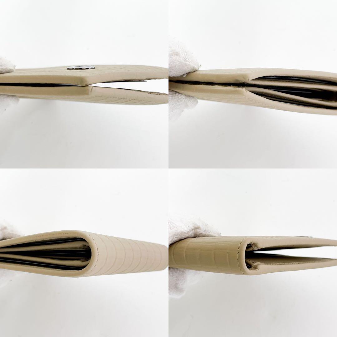 未使用品 現行 GIORGIO ARMANI アルマーニ 財布 クロコ型押し