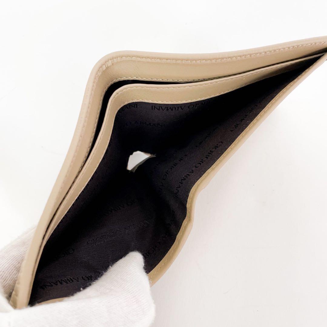 未使用品 現行 GIORGIO ARMANI アルマーニ 財布 クロコ型押し