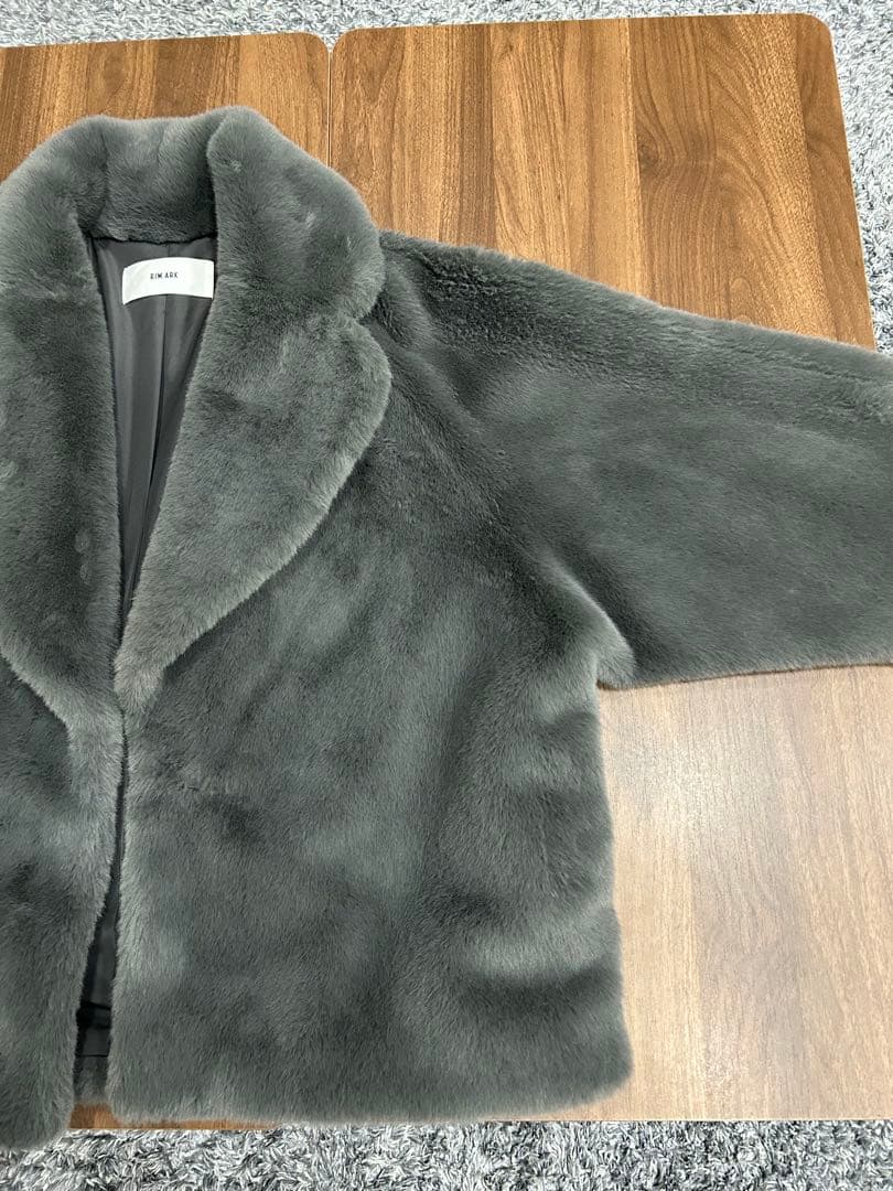 極美品⭐︎RIM.ARK ドルマンフェイクファーコート FREE グレー
