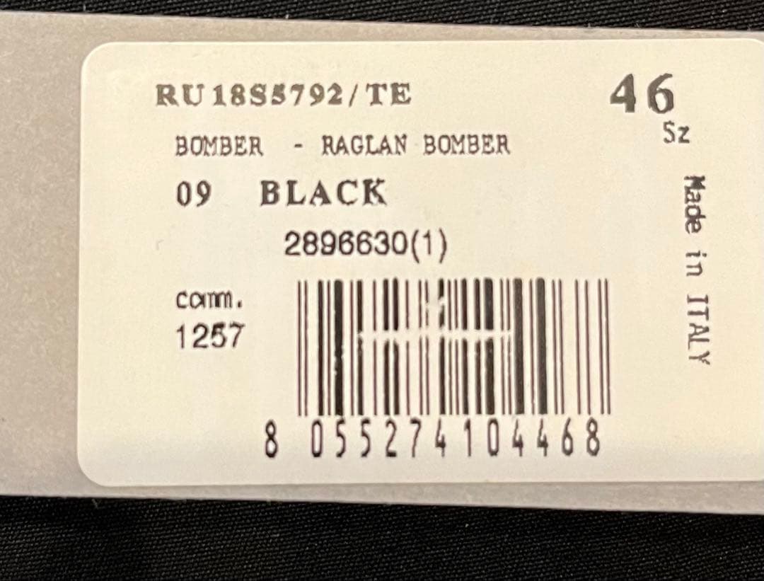 RIck Owens 2018SS MA-1 ボンバージャケット タグ&ハンガー