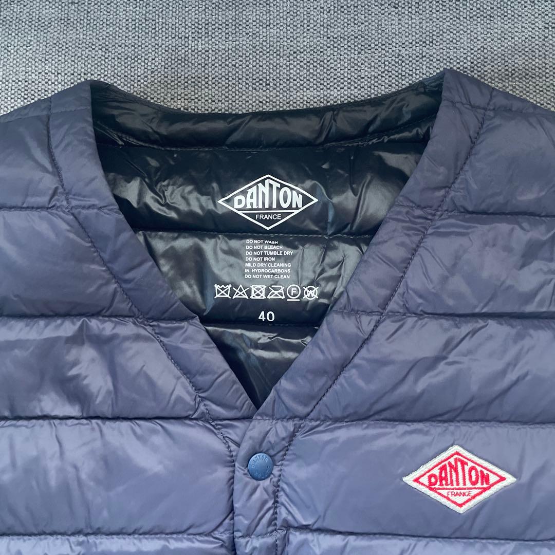 DANTON ダントン　インナーダウン ベスト　40 ネイビー