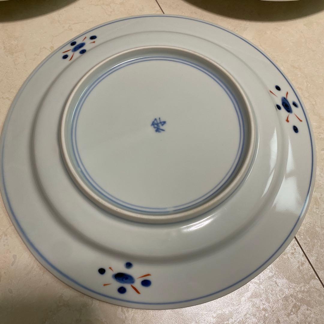 天啓花蝶　8寸　段付丸皿　5枚セット