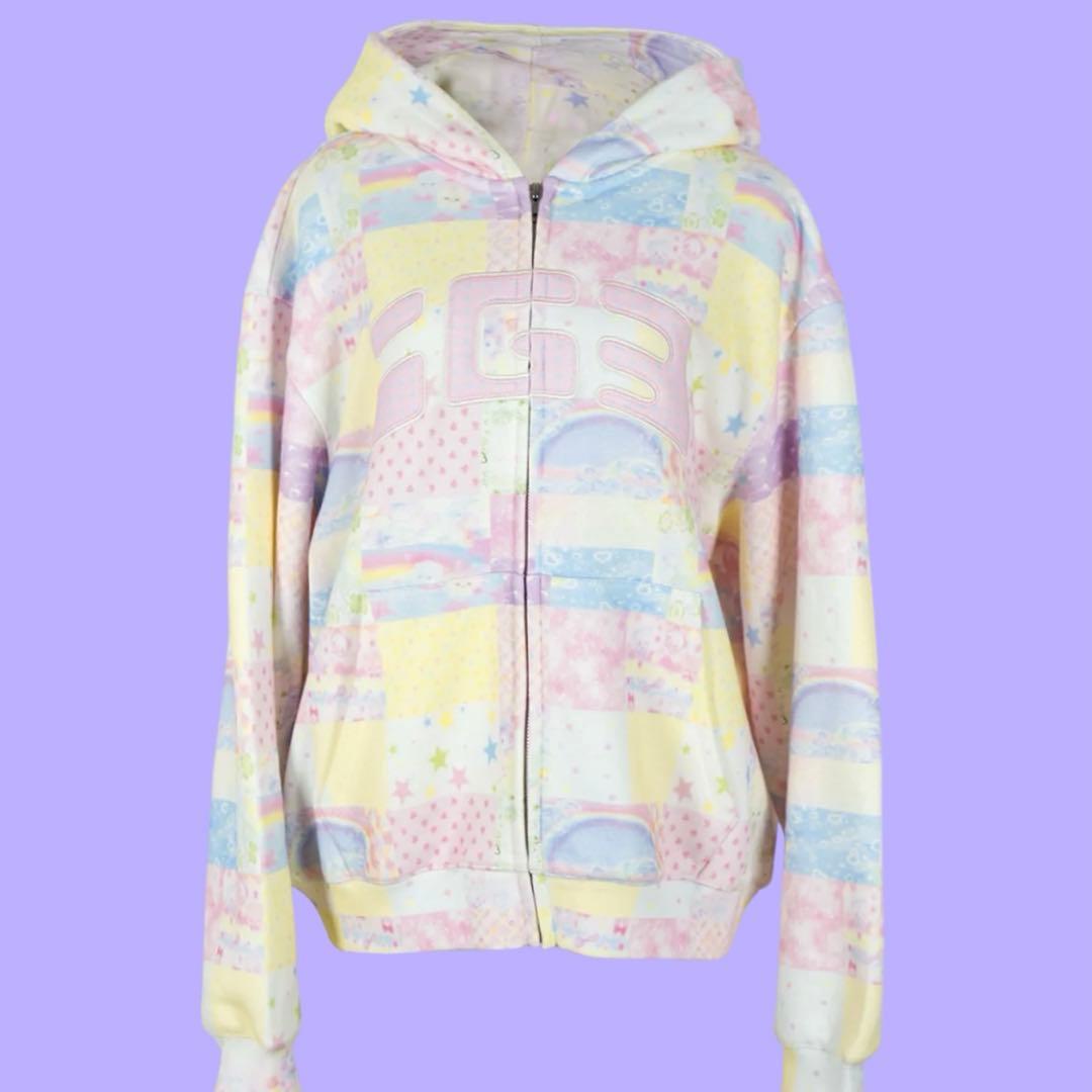 igusa 193 SUGAR PATCH ZIP HOODIE パーカー