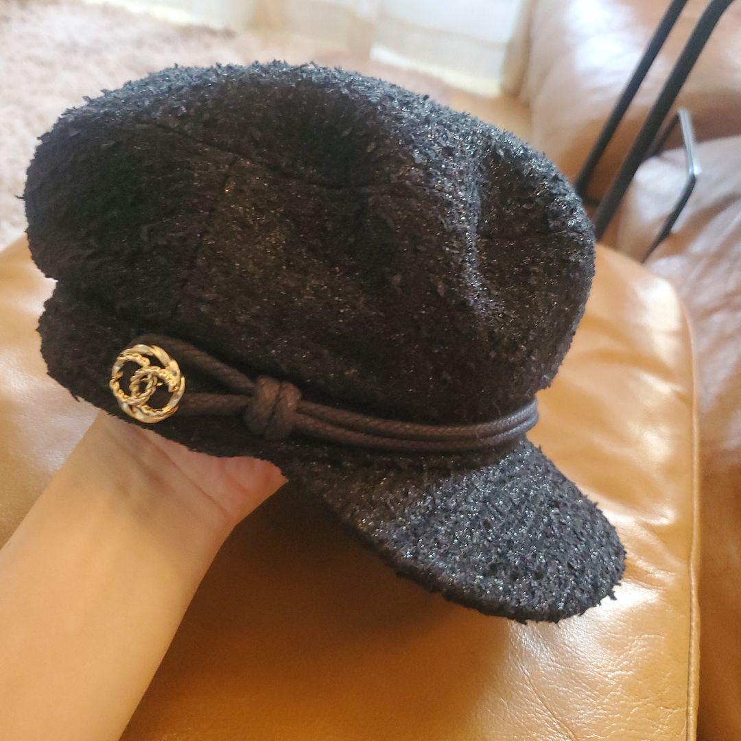 美品　CHANEL　　ツイードキャスケット