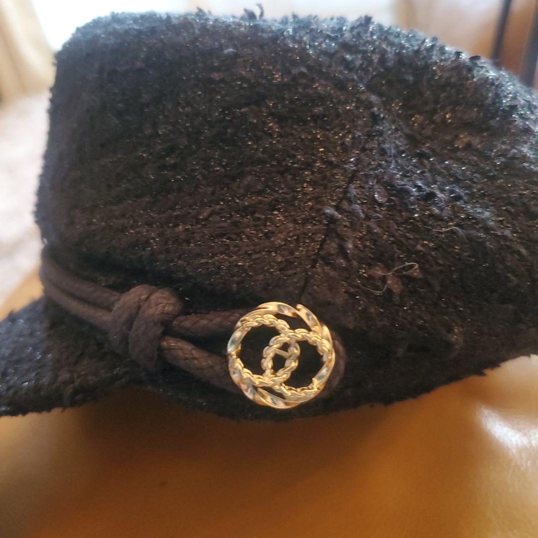 美品　CHANEL　　ツイードキャスケット
